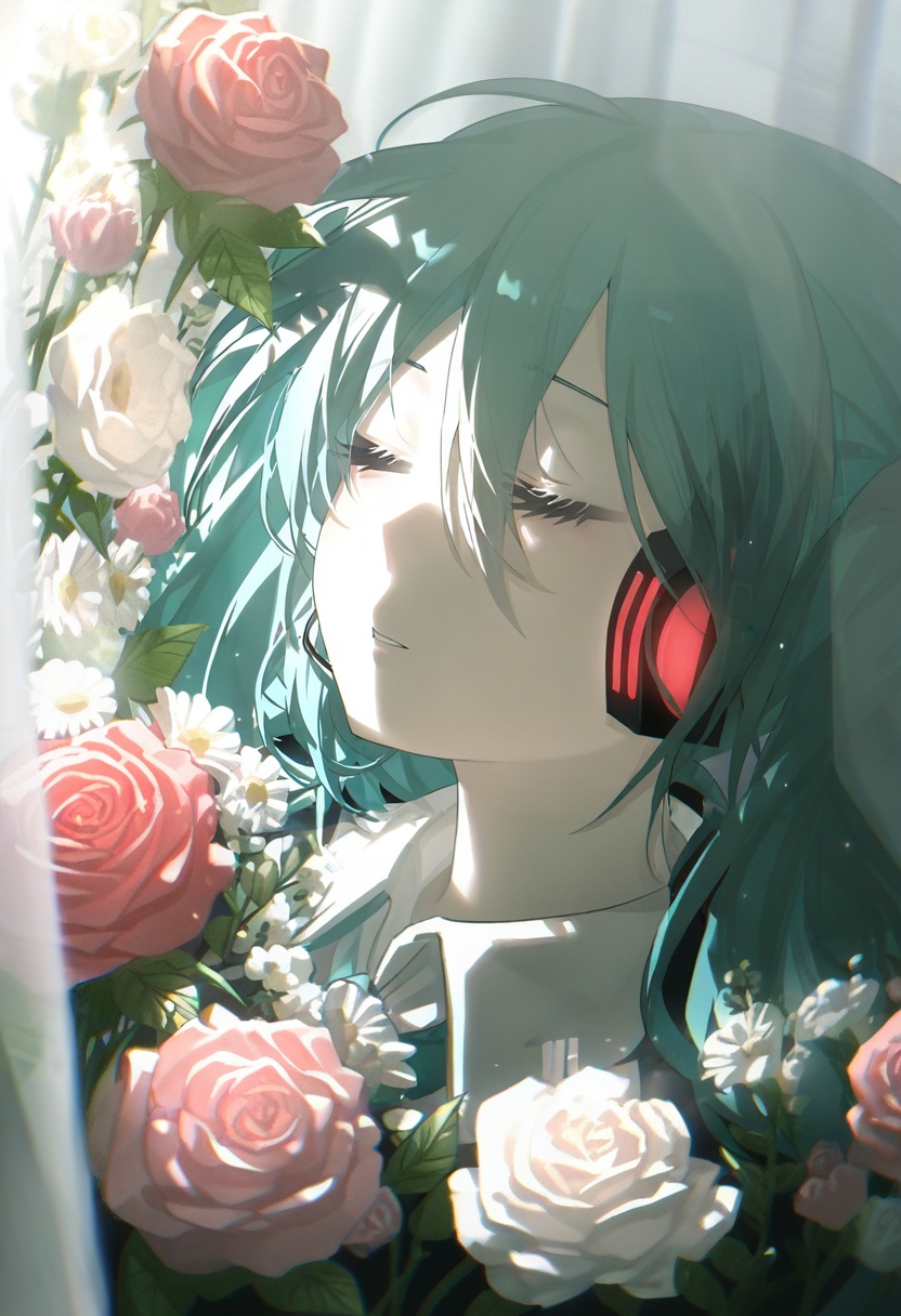 1girl,  flower,  white flower on Tensor.Art