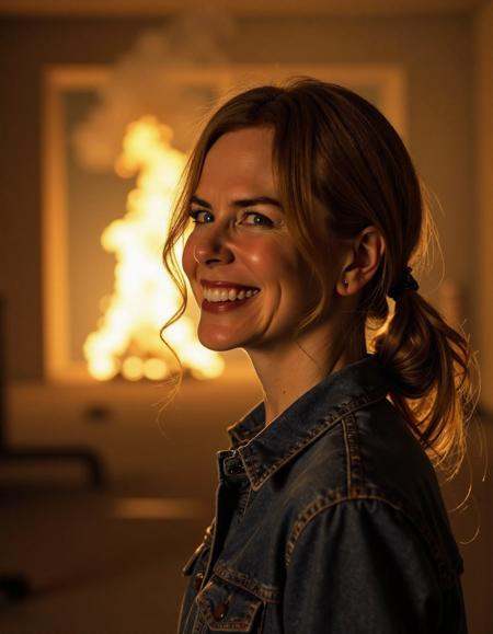 woman,  laughter Scene From The Film “A Quiet Place",  Extreme Close-Up on Tensor.Art