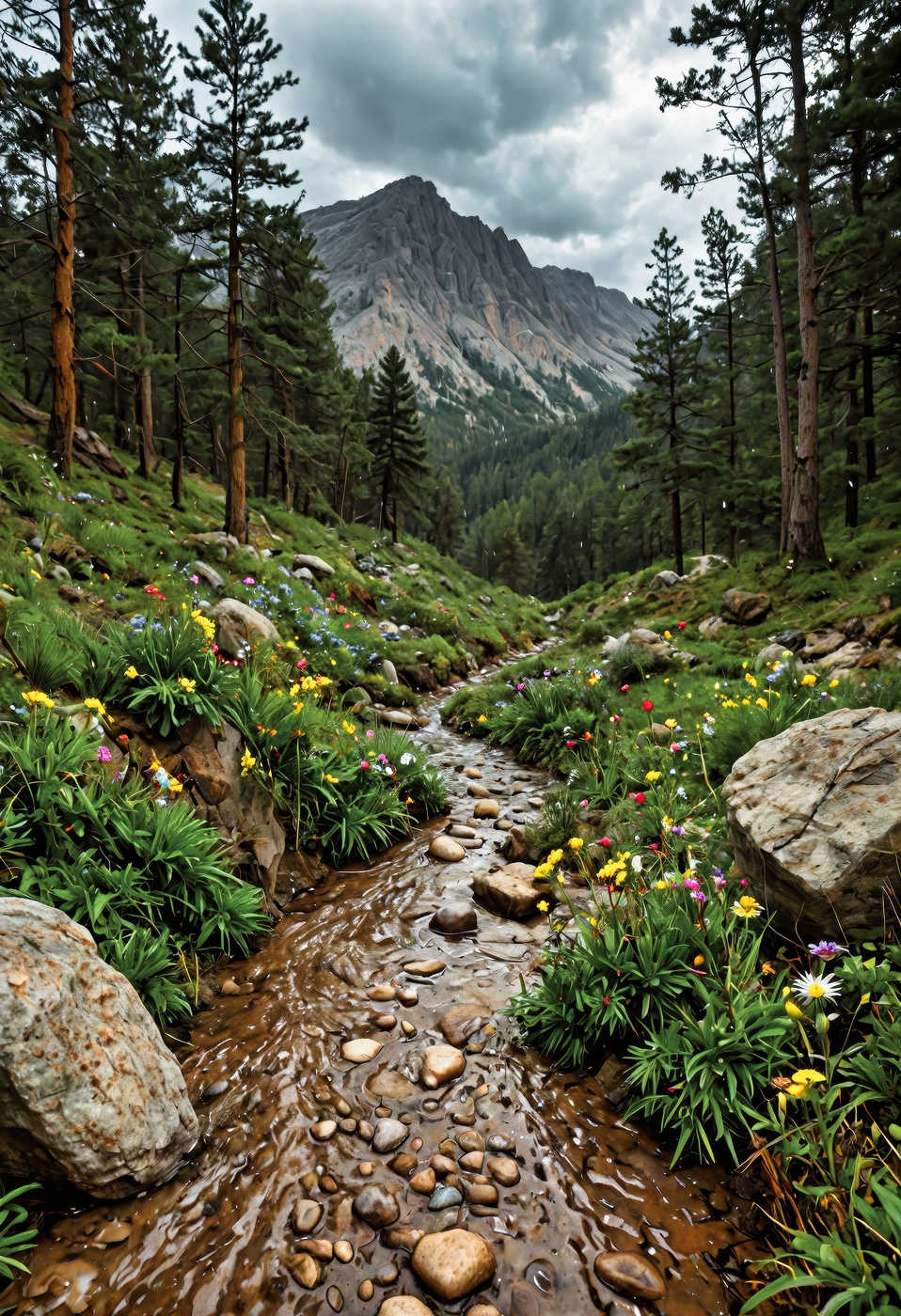 (ultra-realistic ground-level landscape),  Rocky Mountains,  New Mexico state park on Tensor.Art