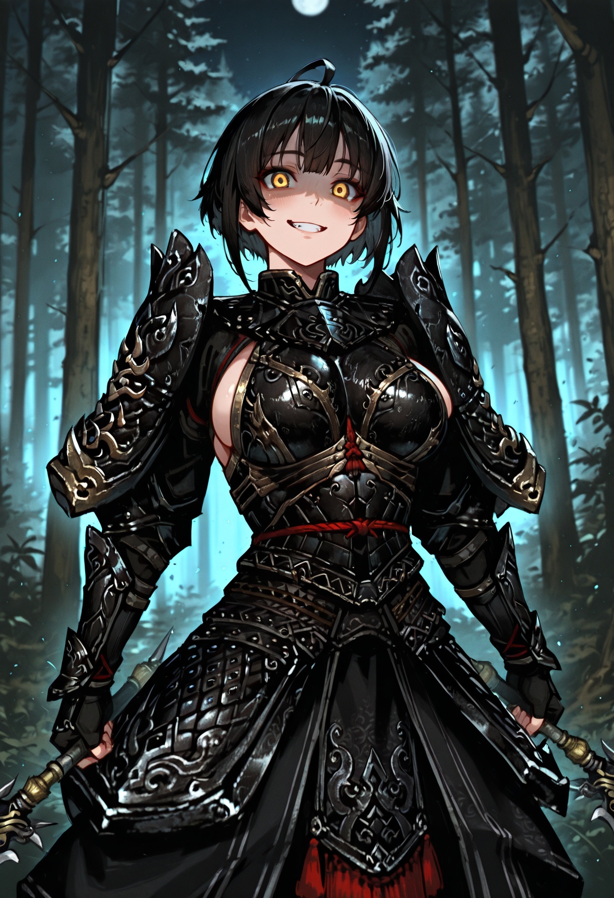 solo,  1girl,  black short hair on Tensor.Art