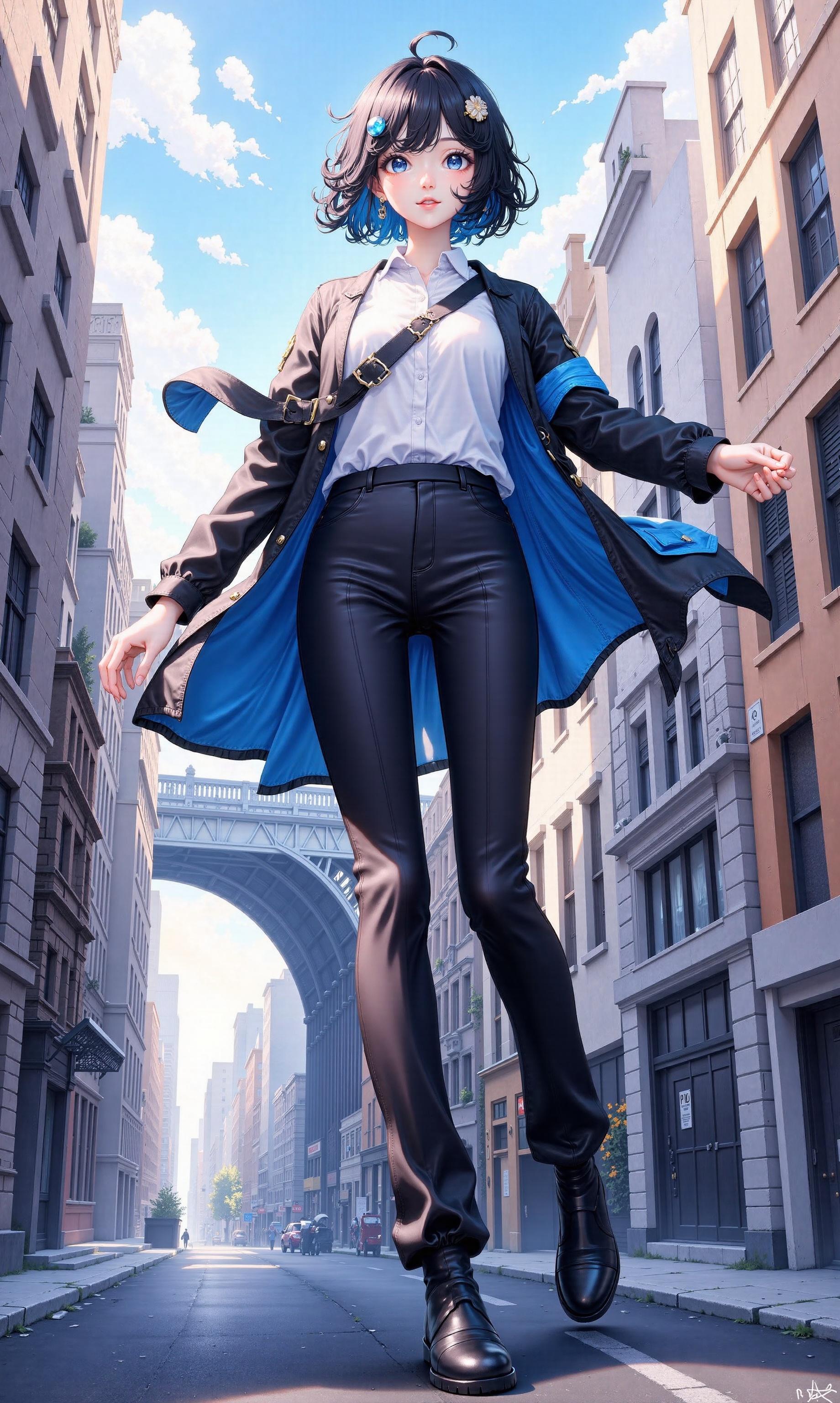 An anime girl,  full body,  wide_shot on Tensor.Art
