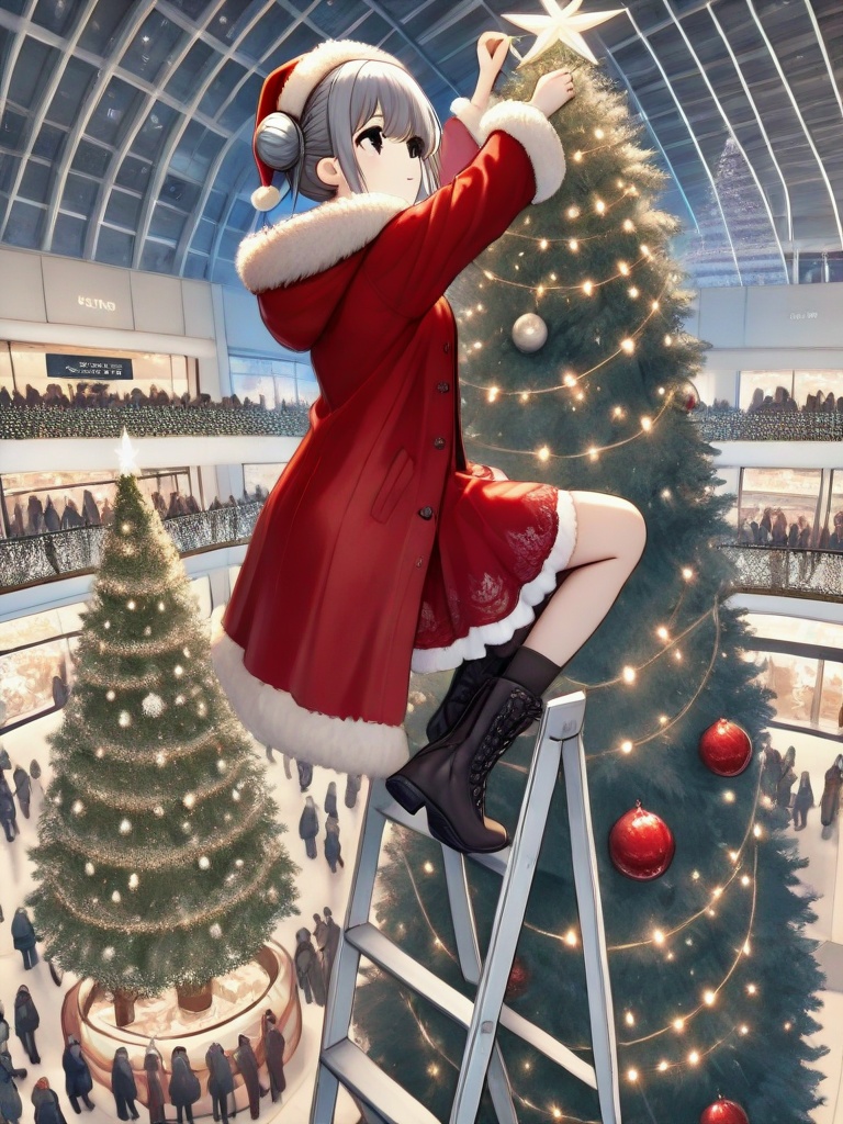 masterpiece,  best quality,  christmas tree with festive lights on Tensor.Art