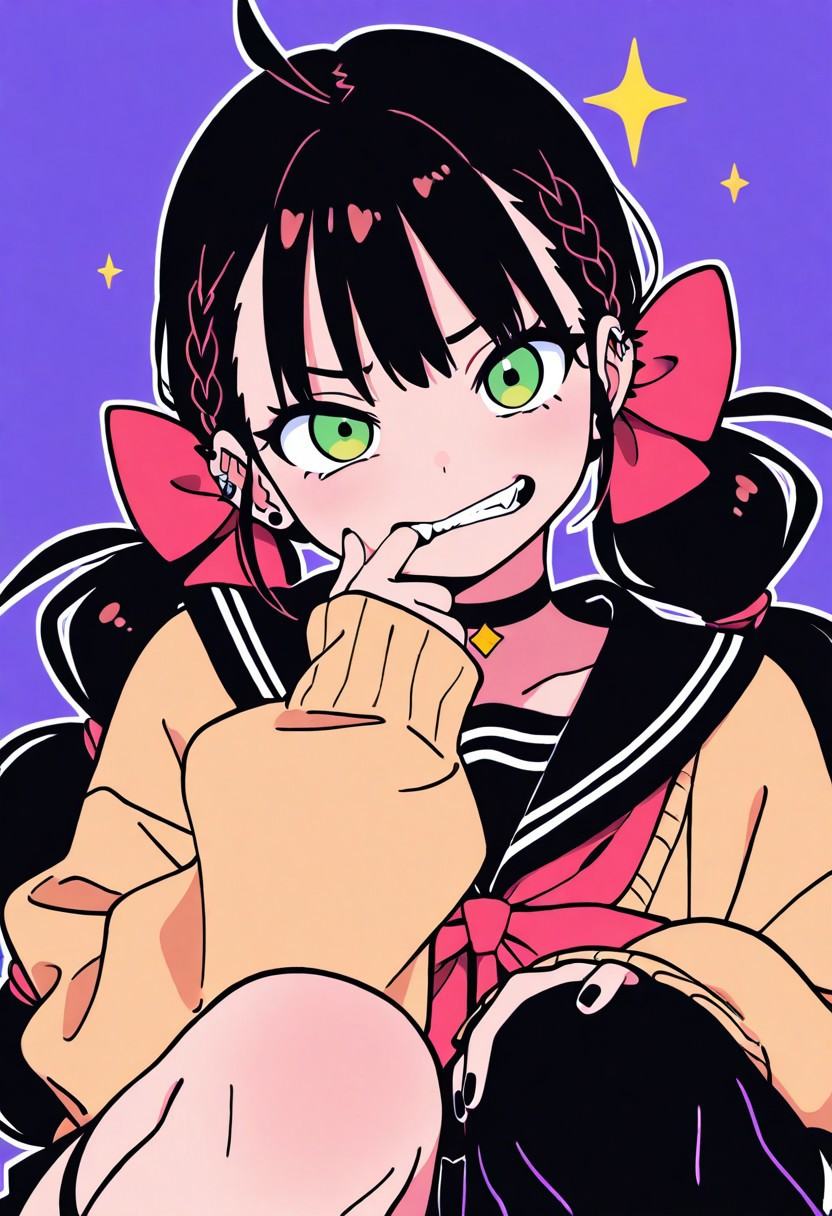 Manga style,  manga coloring,  white outline on Tensor.Art
