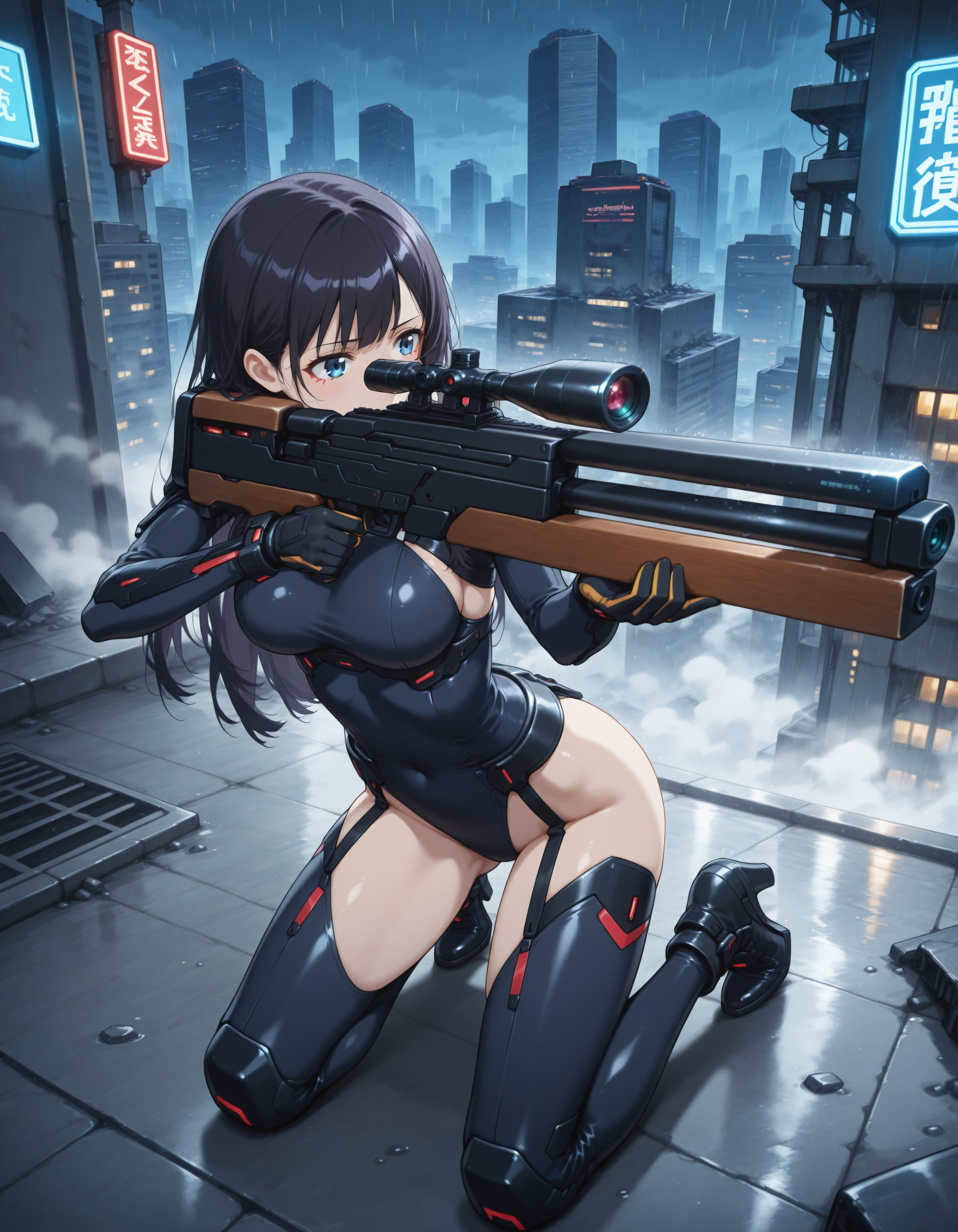vvzoooo,  sniper rifle,  suppressor on Tensor.Art