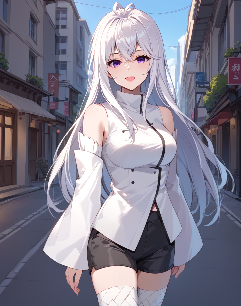 Gu_Yuena,  white hair,  long hair on Tensor.Art