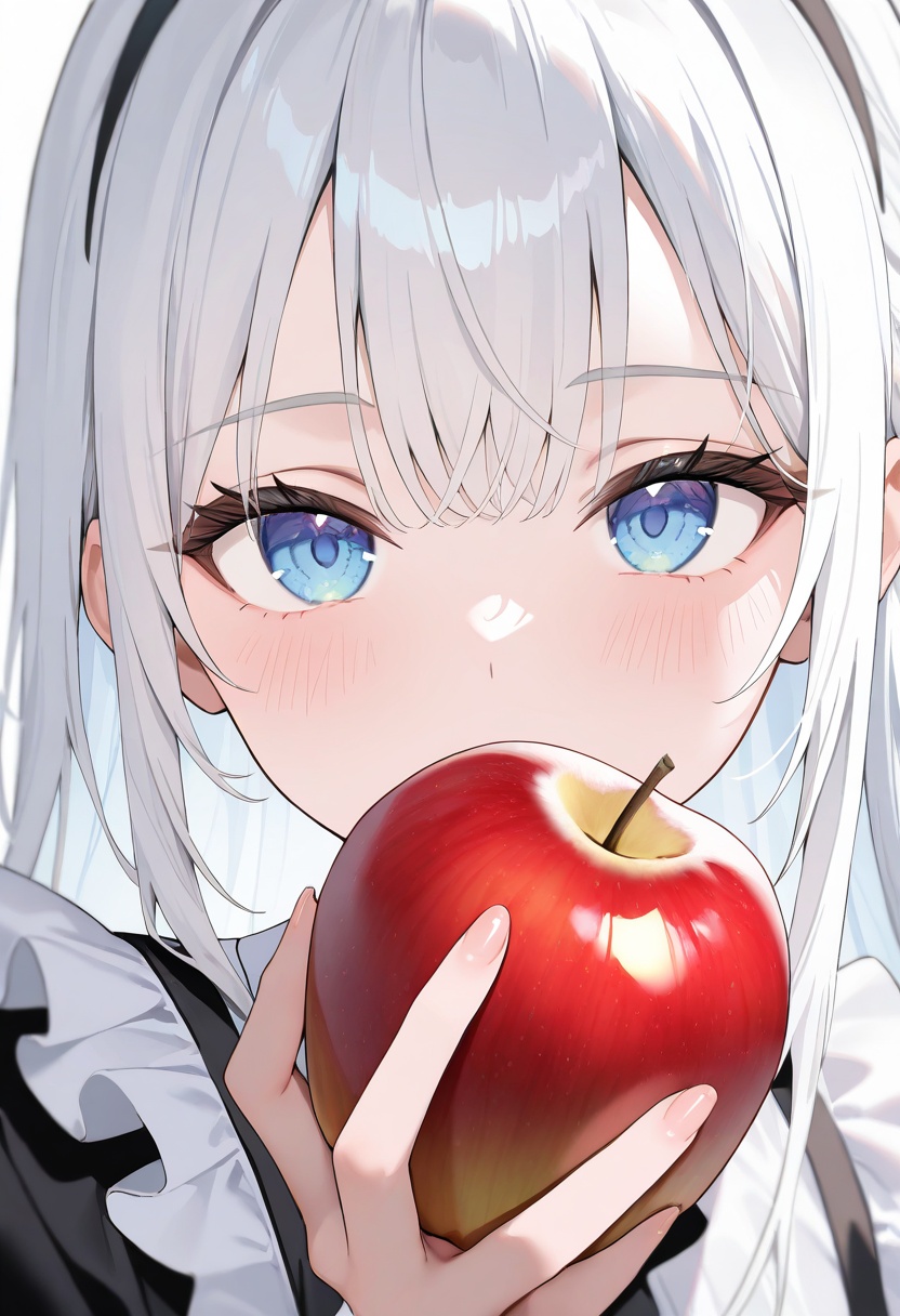 1girl,  solo,  white hair on Tensor.Art