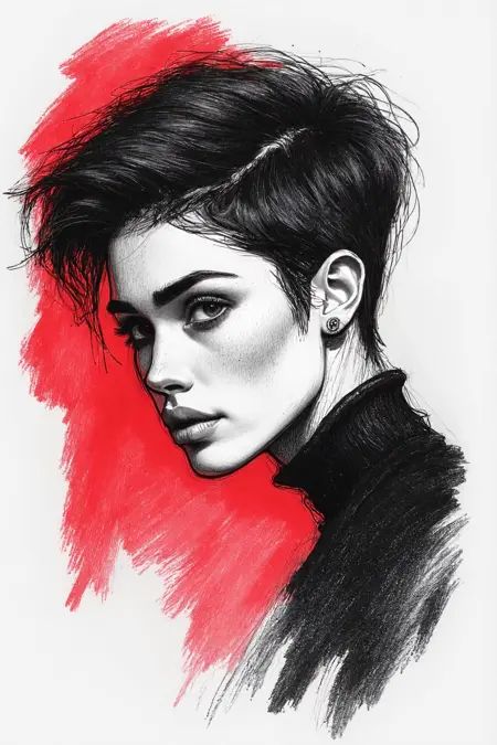 Drawever,  an elegant woman,  a catwoman style woman on Tensor.Art