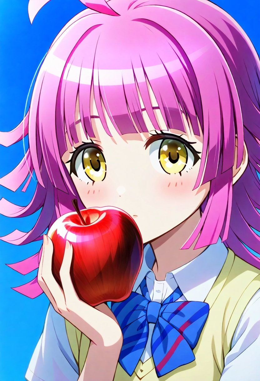 1girl,  tennouji rina,  holding apple on Tensor.Art