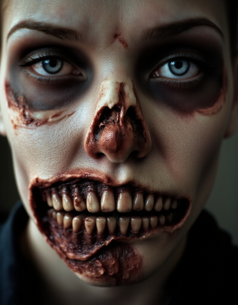 a zombie closeup face portrait on Tensor.Art