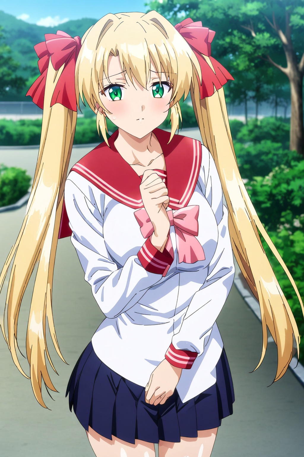 akehime saki,  twintails,  blonde hair on Tensor.Art