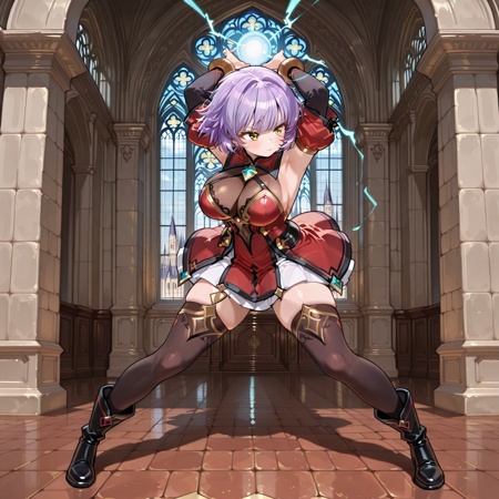 HDA_MasterpieceXLclassic,  merue7il,  purple hair on Tensor.Art