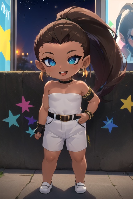 ((tanya_amazona,  dark_skin,  Brown HAIR on Tensor.Art