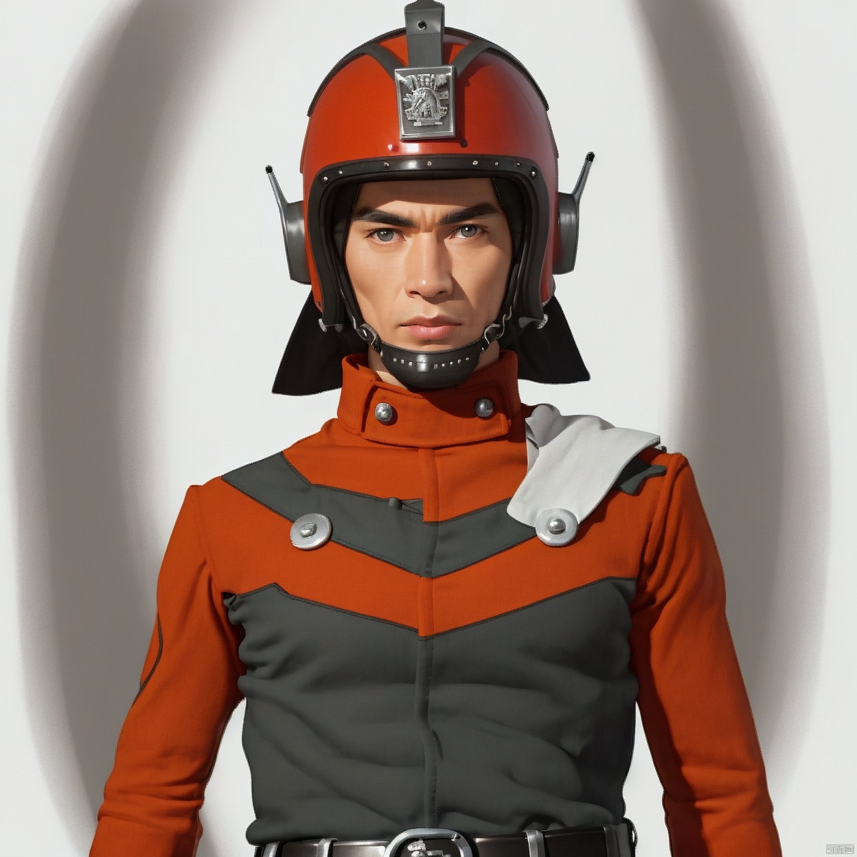 (white background:1.2),looking at viewer,(SOLO:1.4),outline,simple background,upper body, cowboy shot,looking at viewer,,outline,
(((arms at side))), 
collar, choker,belt,boots,emblem,military uniform,logo,pants,armor,uniform,bodysuit,choker,belt pouch, jacket, collar, helmet, gloves, fingerless gloves, belt, logo,, belt, 
