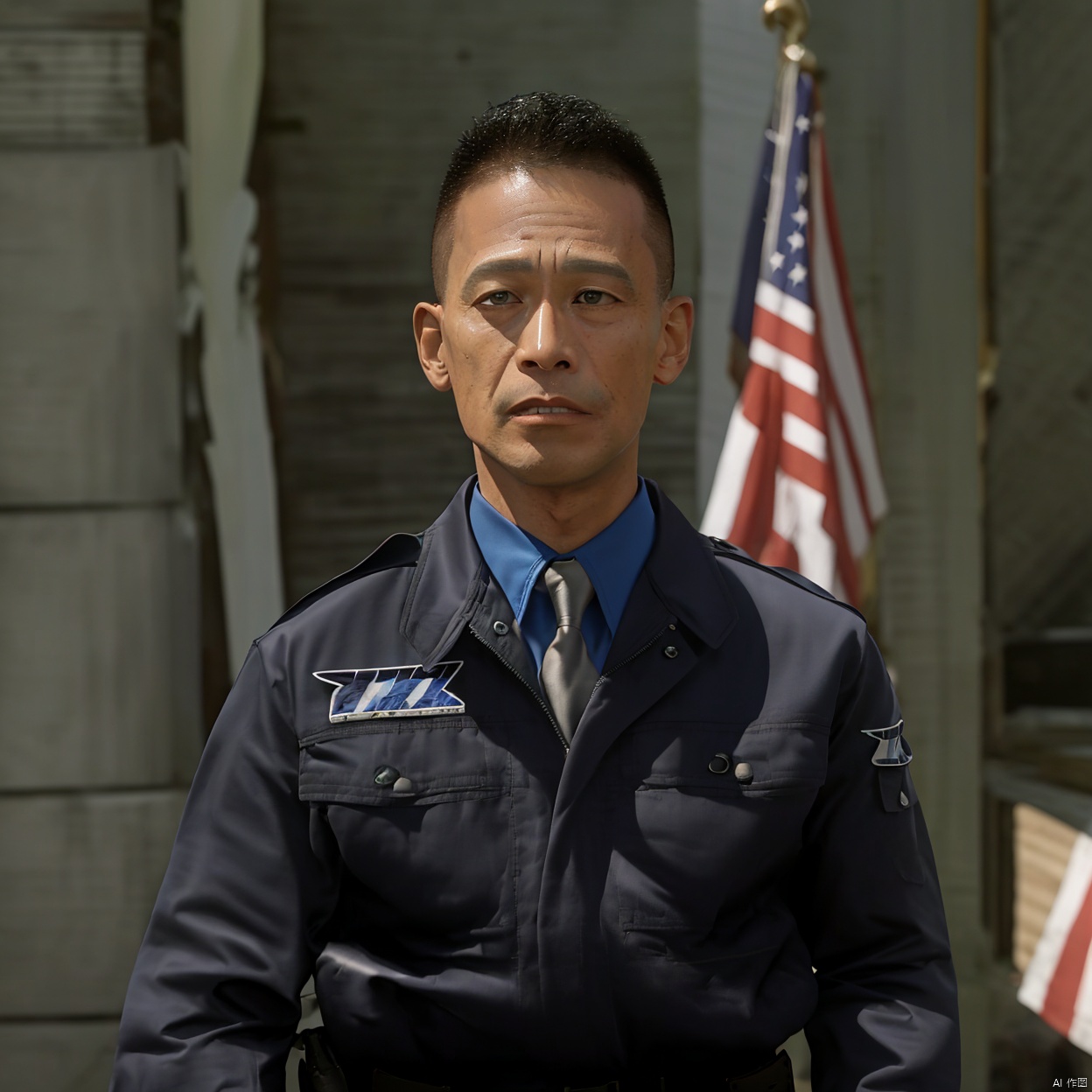 
necktie, police uniform, uniform,collar, belt,boots,emblem,military uniform,logo,pants,armor,uniform,bodysuit,choker,belt pouch, jacket, collar