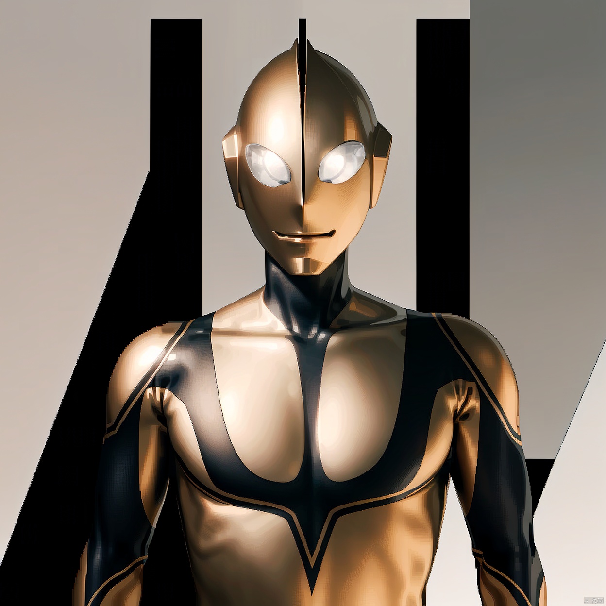 (white background:1.2),looking at viewer,(SOLO:1.4),outline,simple background,upper body, cowboy shot,looking at viewer,,outline,
(((arms at side))), 
gold bodysuit,gold gloves,legwear,gloves,boots,logo,cover,mask,plugsuit,bodysuit,black pattern on body,gold tight-fitting,gold footwear,helmet,leather suit,ultraman,latex