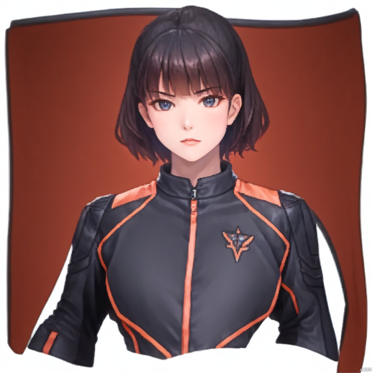 (white background:1.2),looking at viewer,(SOLO:1.4),outline,simple background,upper body, cowboy shot,looking at viewer,,outline,
(((arms at side))), 
collar, choker,belt,boots,emblem,military uniform,logo,pants,armor,uniform,bodysuit,choker,belt pouch, jacket, collar, helmet, gloves, fingerless gloves, belt, logo,, belt, 
