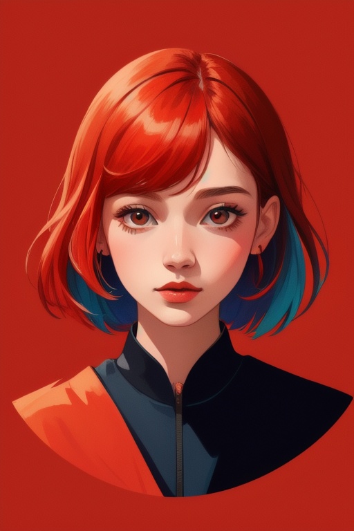 a girl,  illustration,  cover art on Tensor.Art
