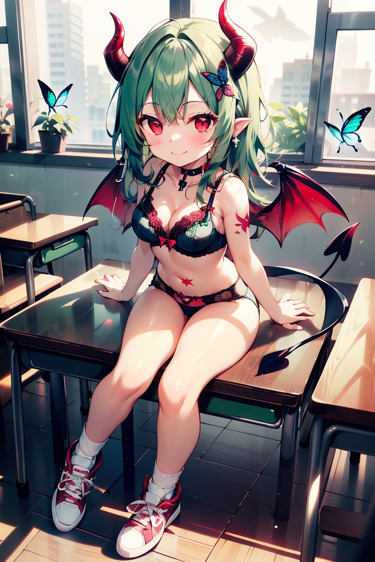 (Cute two-headed character,  chibi character,  moving chibi character on Tensor.Art