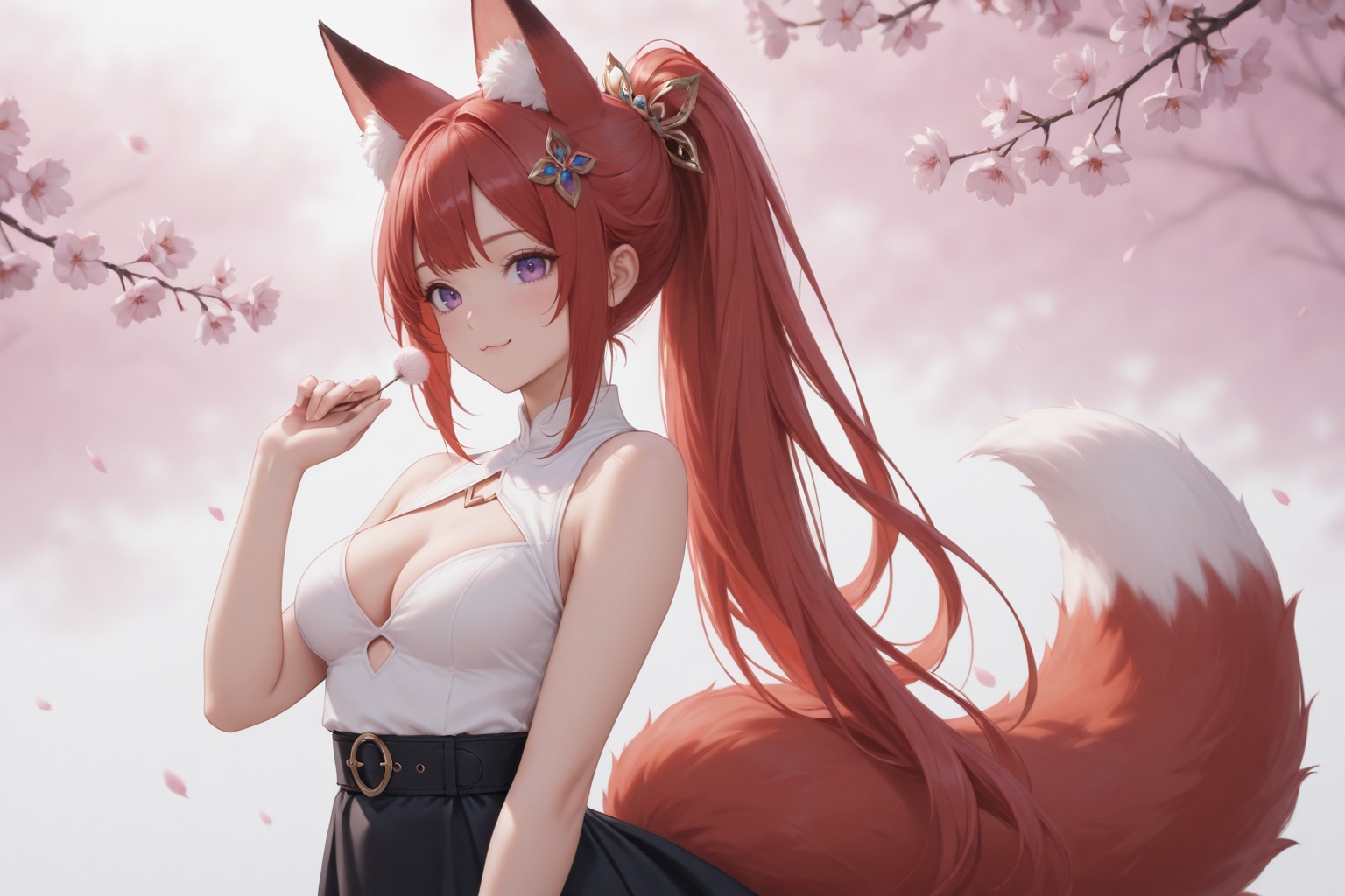 1girl,  solo,  red hair on Tensor.Art