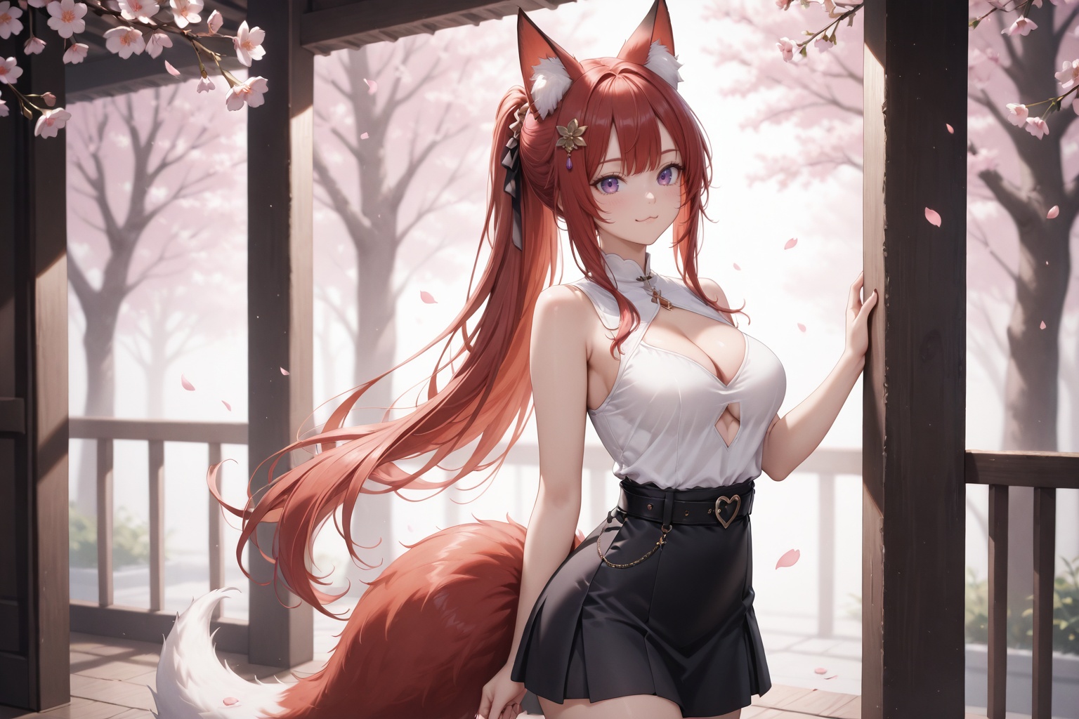 1girl,  solo,  red hair on Tensor.Art