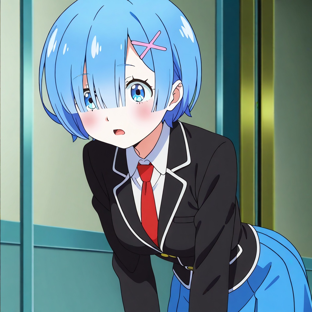 rem,  blue hair,  blue eyes on Tensor.Art