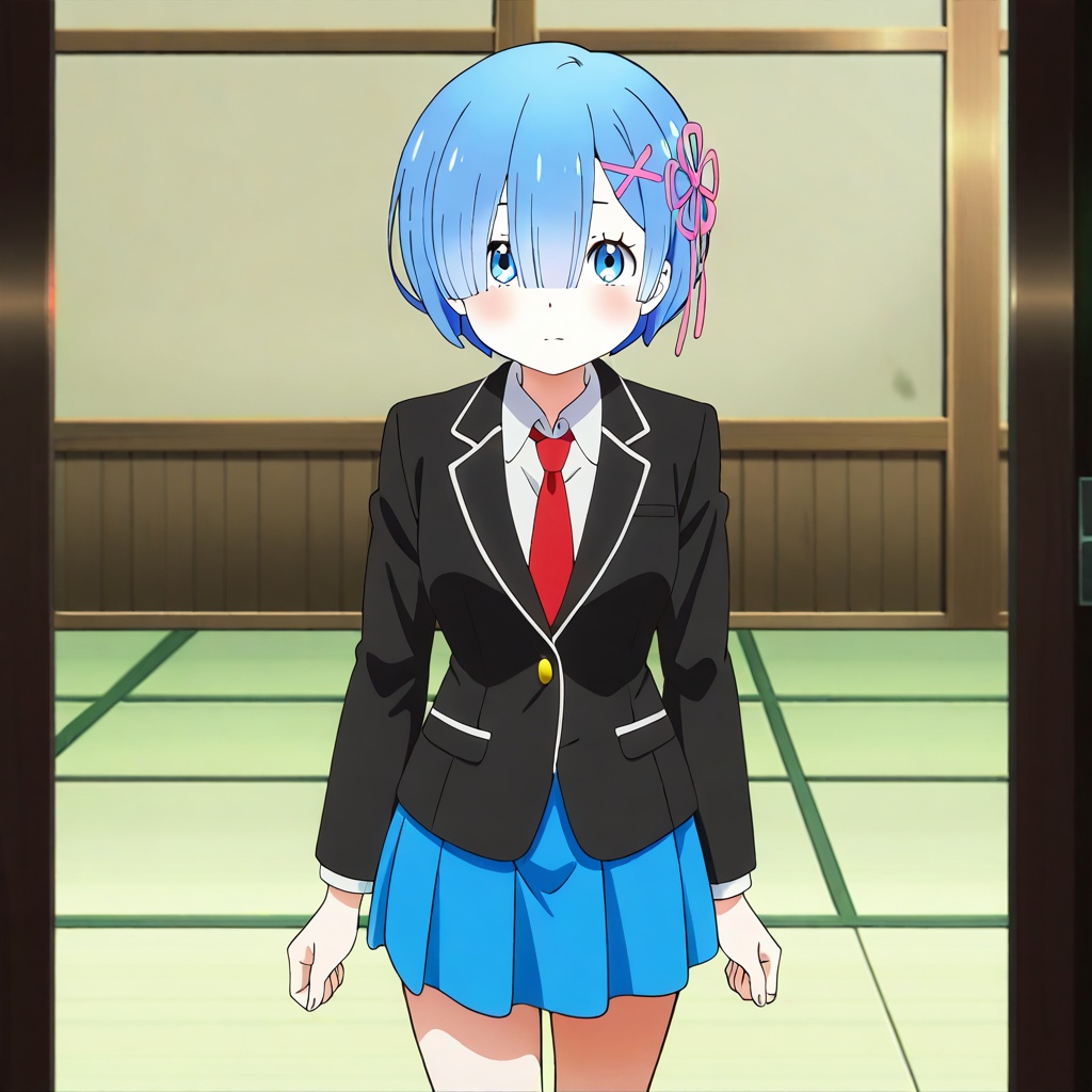 rem,  blue hair,  blue eyes on Tensor.Art