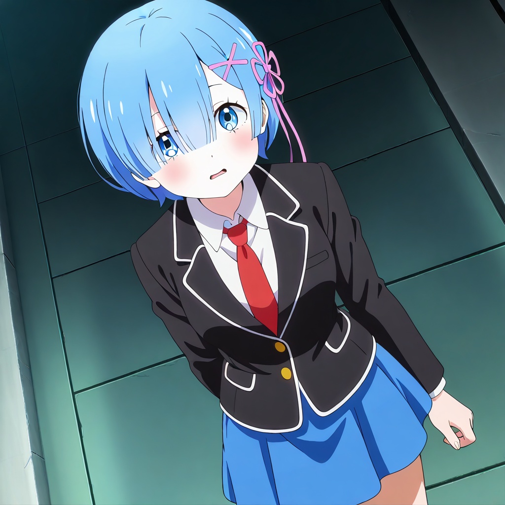 rem,  blue hair,  blue eyes on Tensor.Art