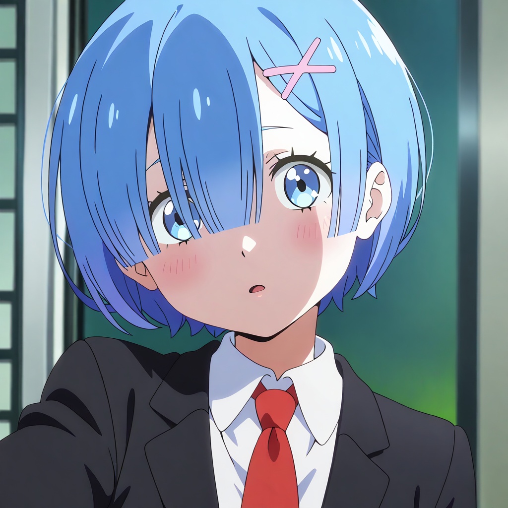 rem,  blue hair,  blue eyes on Tensor.Art