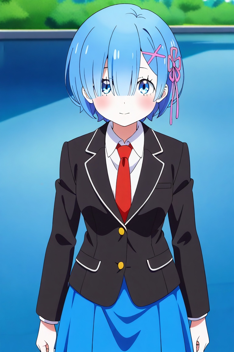 rem,  blue hair,  blue eyes on Tensor.Art