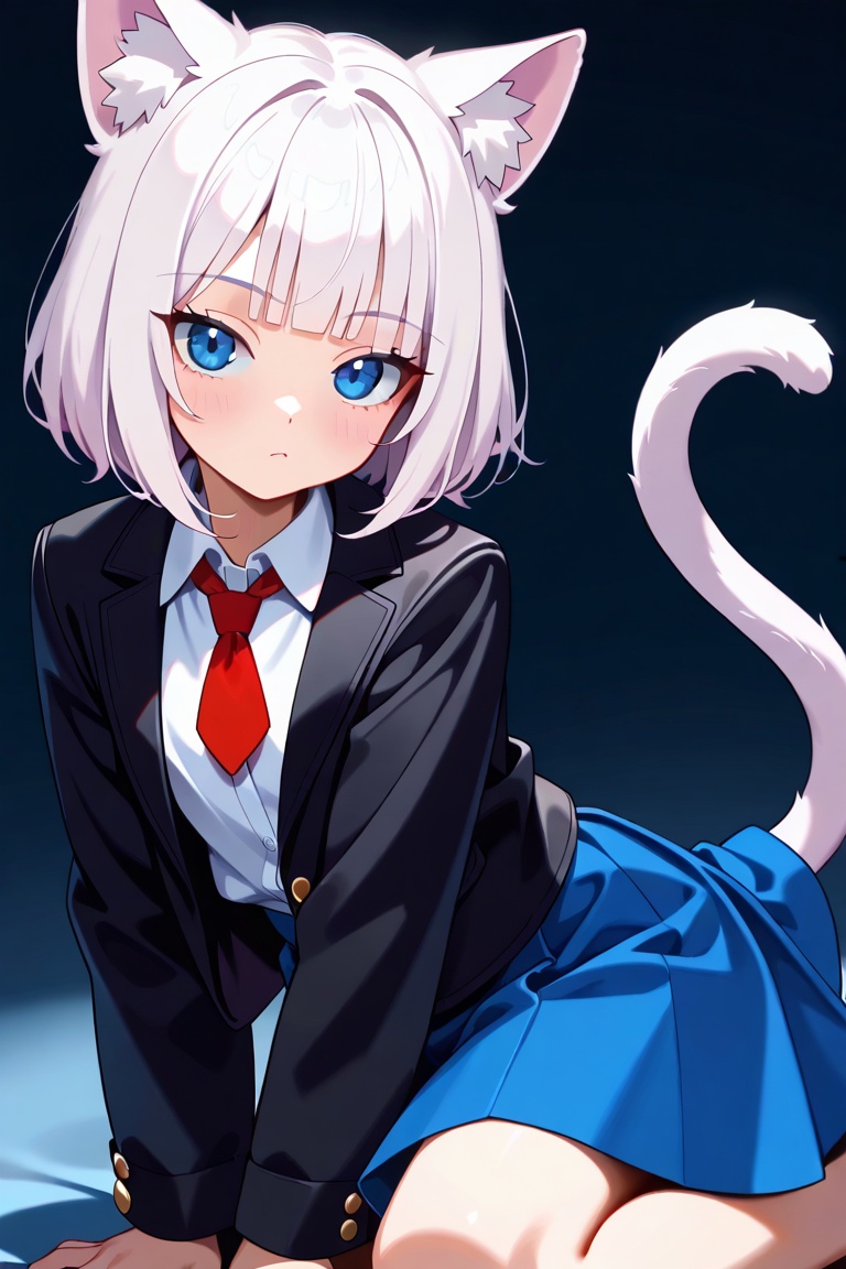 vanilla,  blue eyes,  white hair on Tensor.Art
