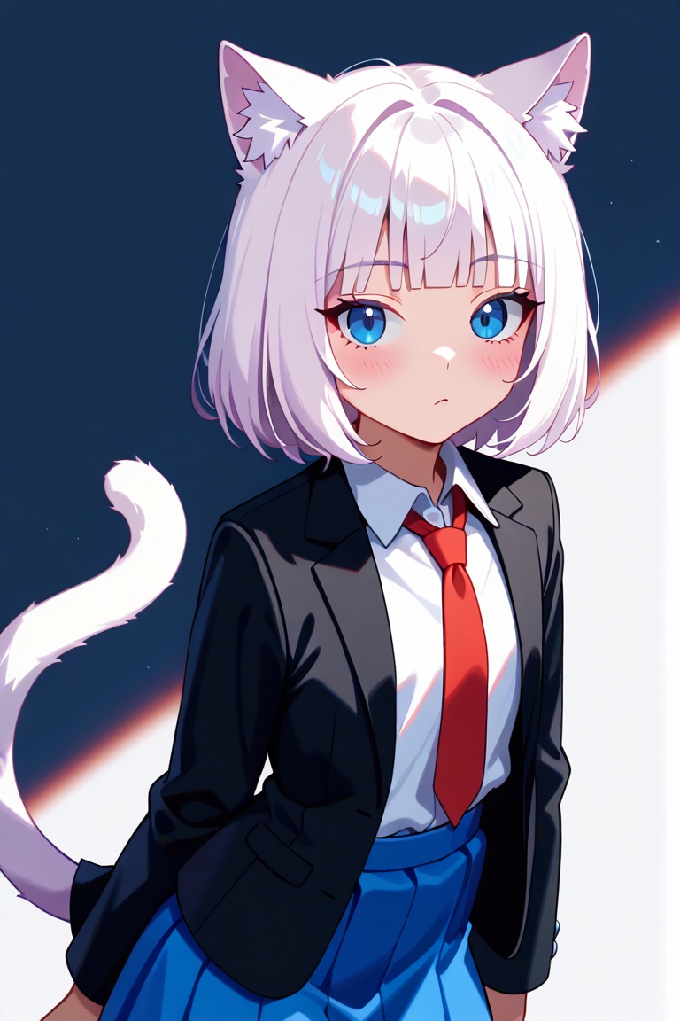 vanilla,  blue eyes,  white hair on Tensor.Art