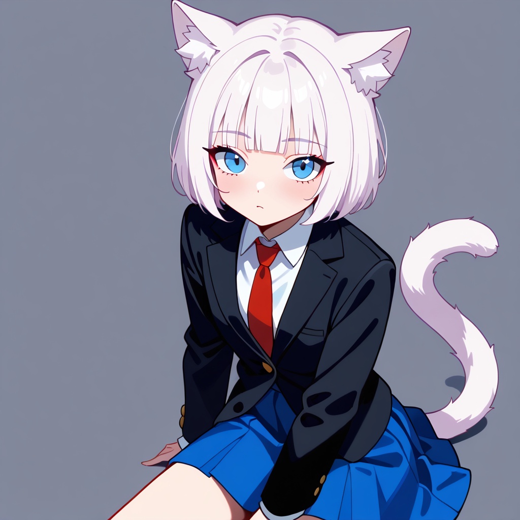 vanilla,  blue eyes,  white hair on Tensor.Art