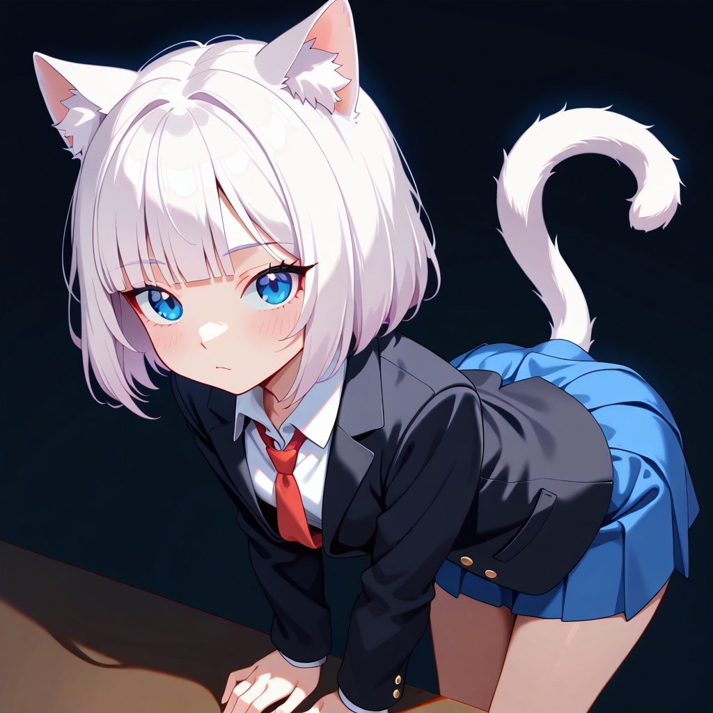 vanilla,  blue eyes,  white hair on Tensor.Art