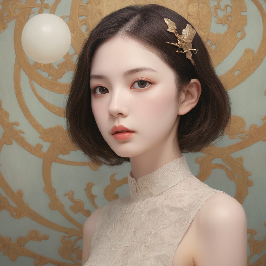 1 Petite girl,  Close-up portrait of a woman,  realistic figures in the foreground on Tensor.Art