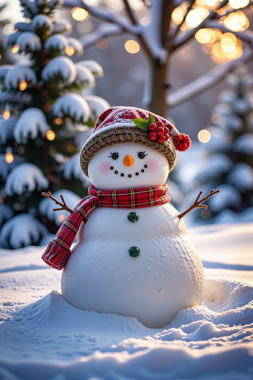 ck-sl0thmas,  a cute snowman,  outdoors on Tensor.Art