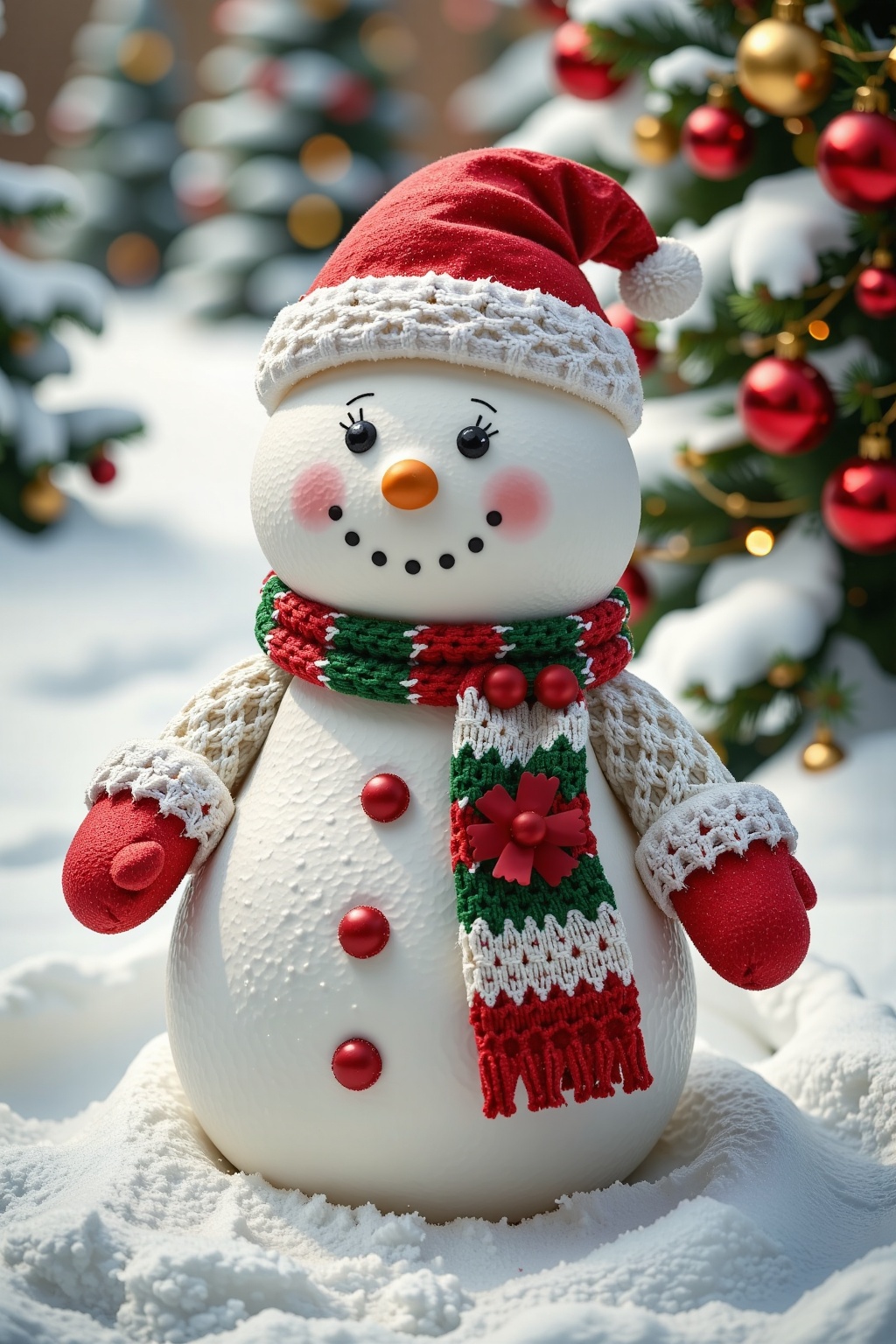 ck-sl0thmas,  a cute snowman,  outdoors on Tensor.Art
