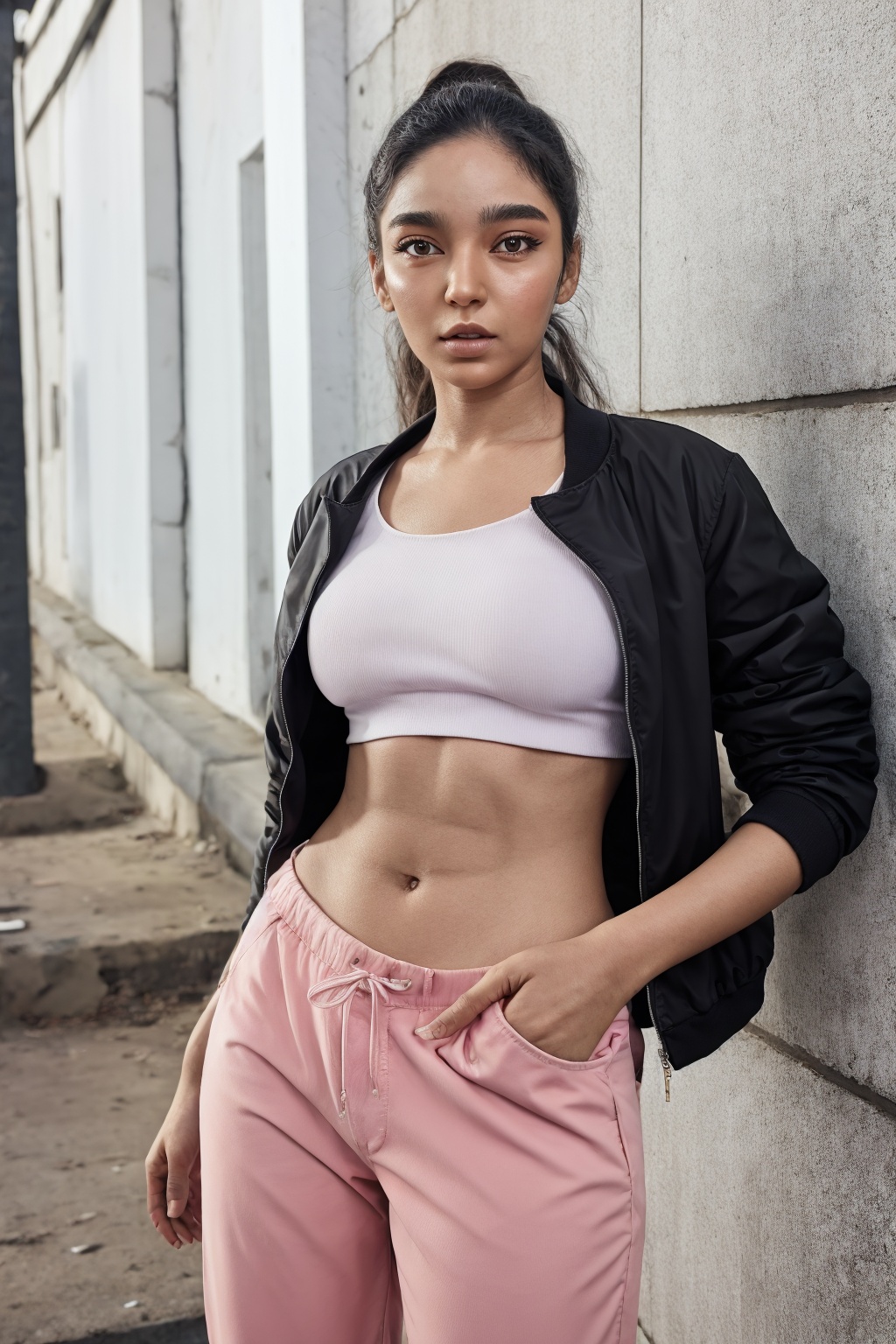 masterpiece art,  8k,  A beautiful girl with skinny body on Tensor.Art