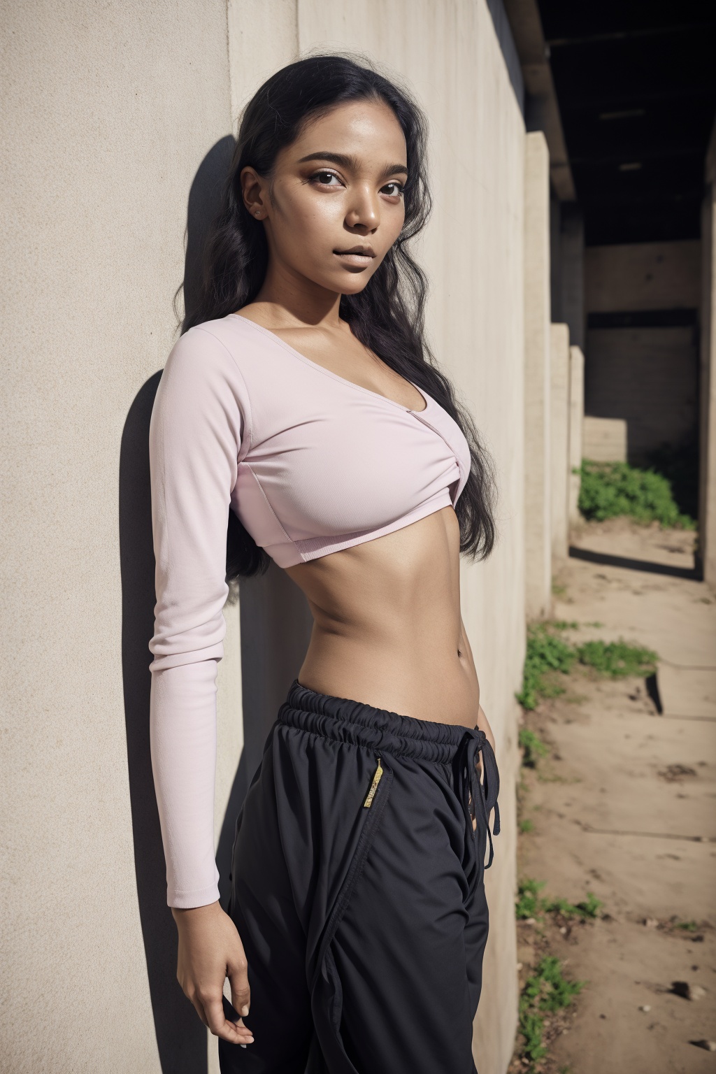 masterpiece art,  8k,  A beautiful girl with skinny body on Tensor.Art