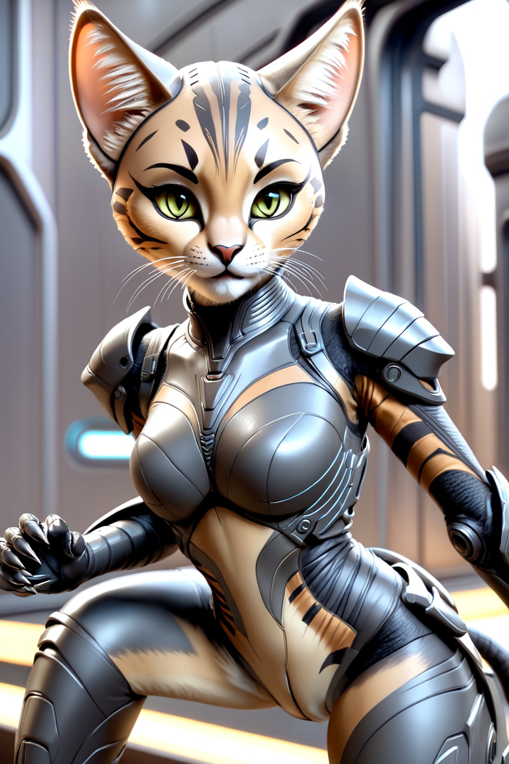 1catgirl,  claws,  rail on Tensor.Art