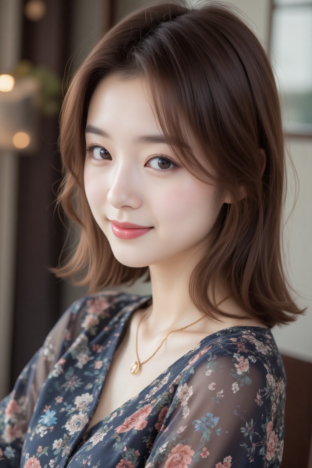 a stunning young Asian woman,  20yo,  bright pink lips on Tensor.Art