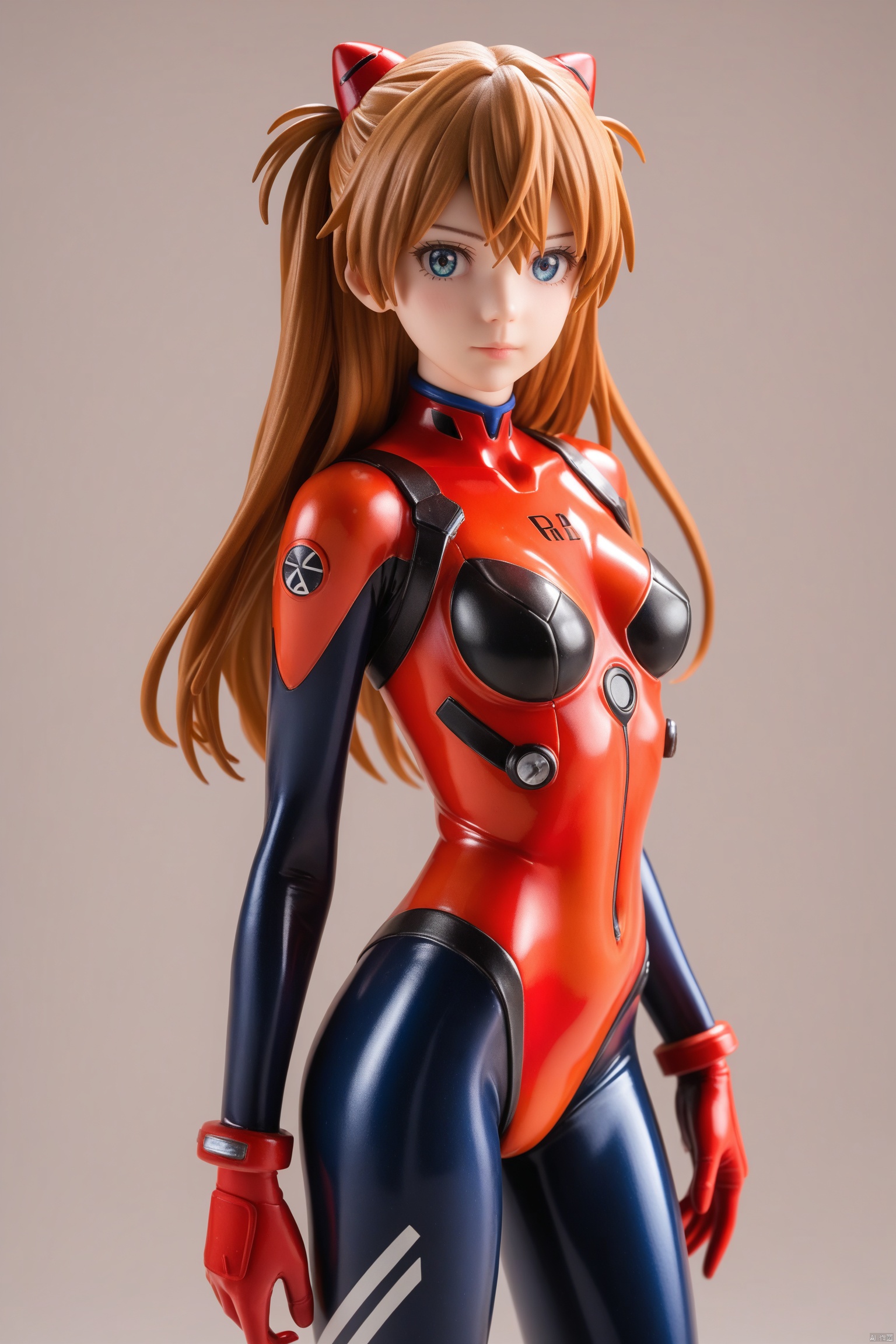 score_9, score_8_up, score_7_up,highly detailed digital, pcv,transparent pvc,pvc style,
best quality, masterpiece, realistic, photorealistic, 1girl, solo, looking at viewer, standing, long hair, asuka langley soryu,plugsuit, bodysuit, hair ornament, simple background,blue eyes,
