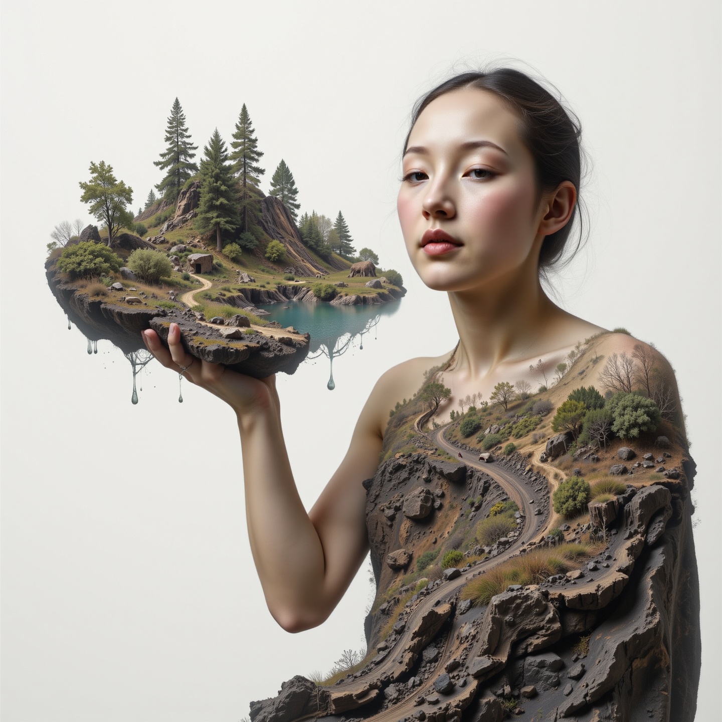 surreal,  simple background,  white background on Tensor.Art