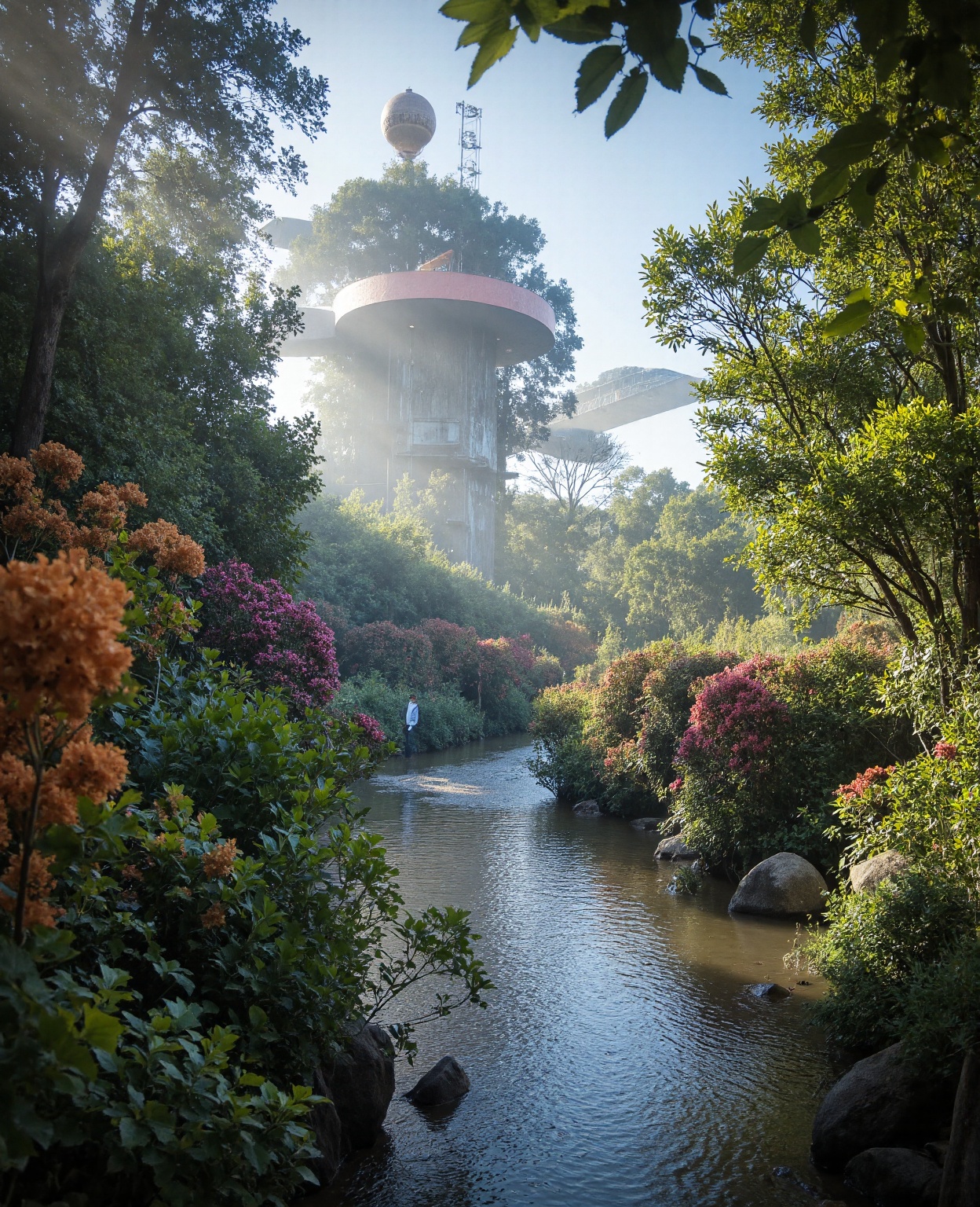 A surreal,  dreamlike garden with floating islands,  strange flora and fauna on Tensor.Art