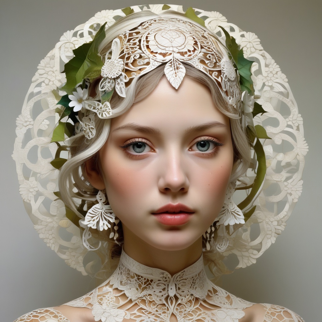 1 girl's face is Caucasian,  photography in the style of detailed hyperrealism ,  creature on Tensor.Art