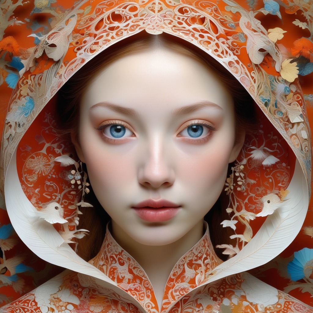 1 girl's face is Caucasian,  photography in the style of detailed hyperrealism ,  creature on Tensor.Art