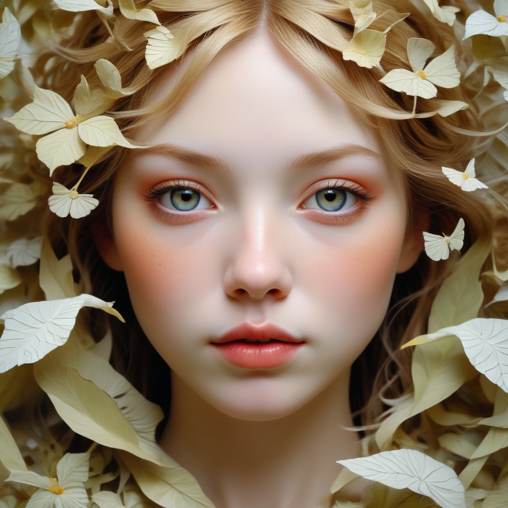 1 girl's face is Caucasian,  photography in the style of detailed hyperrealism ,  creature on Tensor.Art