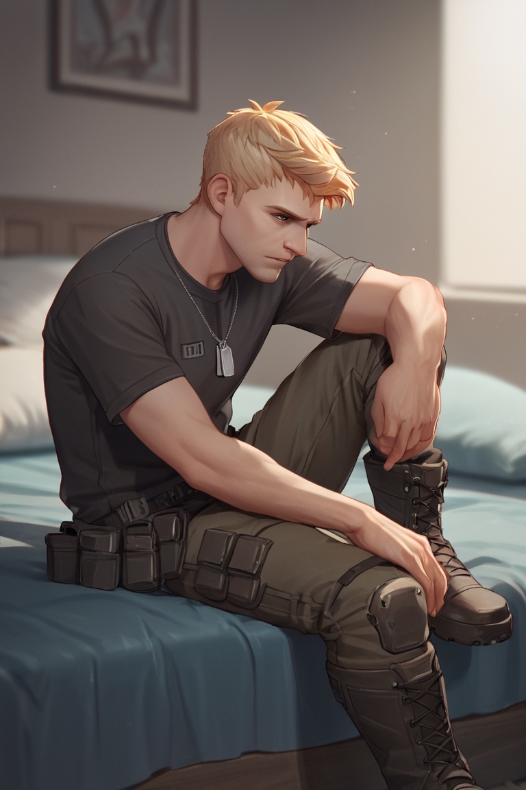 male focus,  solo,  depth of field on Tensor.Art