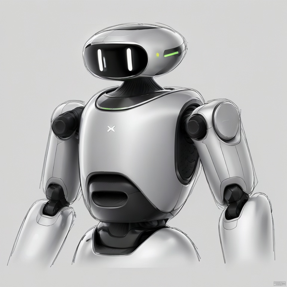 robot,solo, upper body, artist name, no humans, glowing, robot, black background, mecha, science fiction, straight-on, humanoid robot, non-humanoid robot,sketch,Conceptual illustration design, product design,product render,sketch