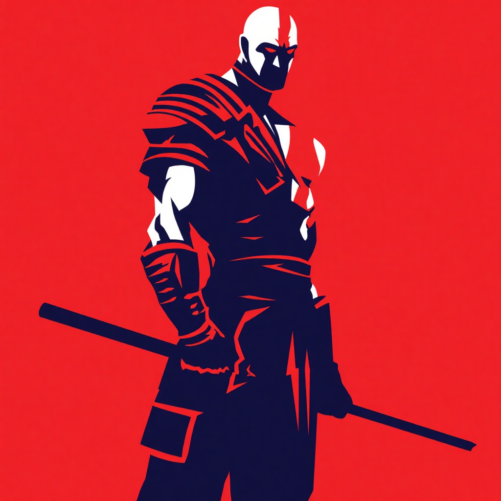 l1en_style,  anime character,  image drawing of kratos god of war on Tensor.Art