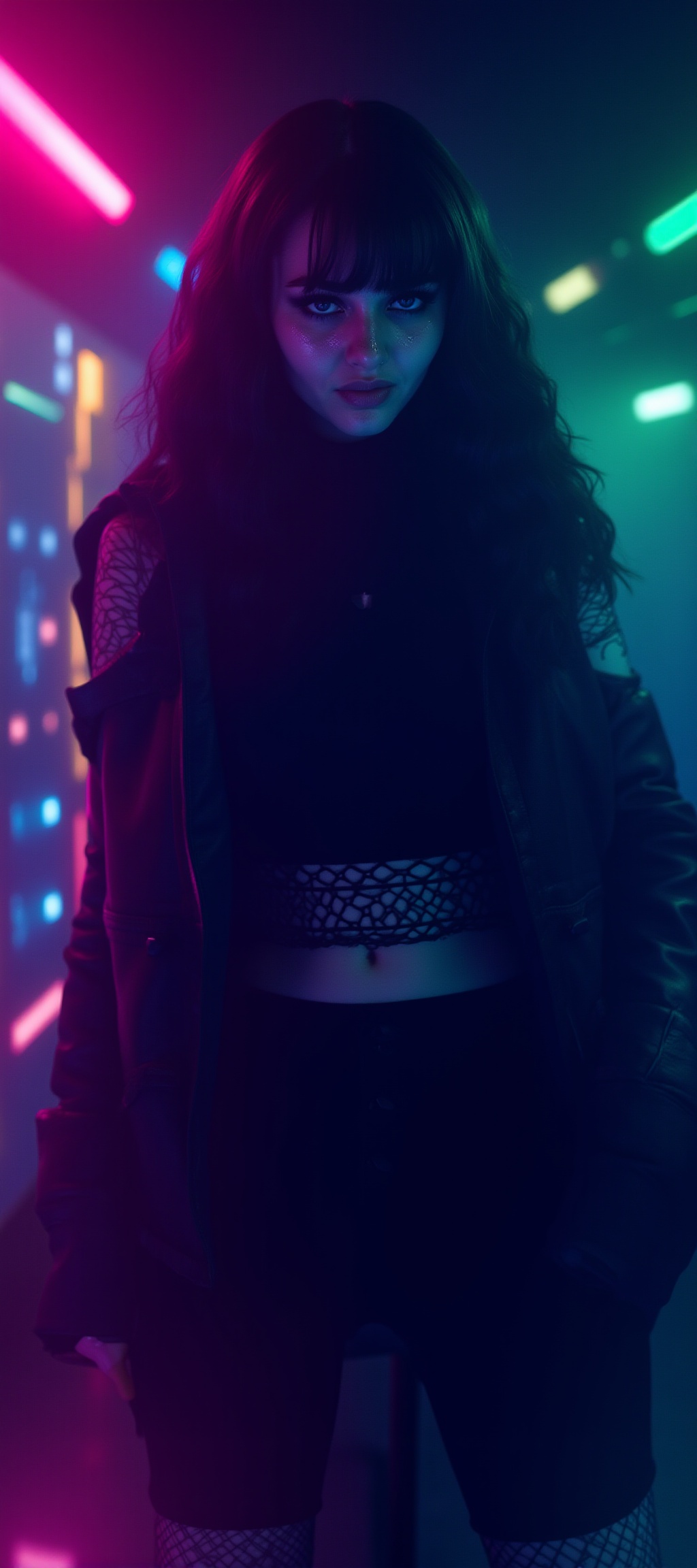 A cyberpunk women,  realistic,  details and enhanced image on Tensor.Art